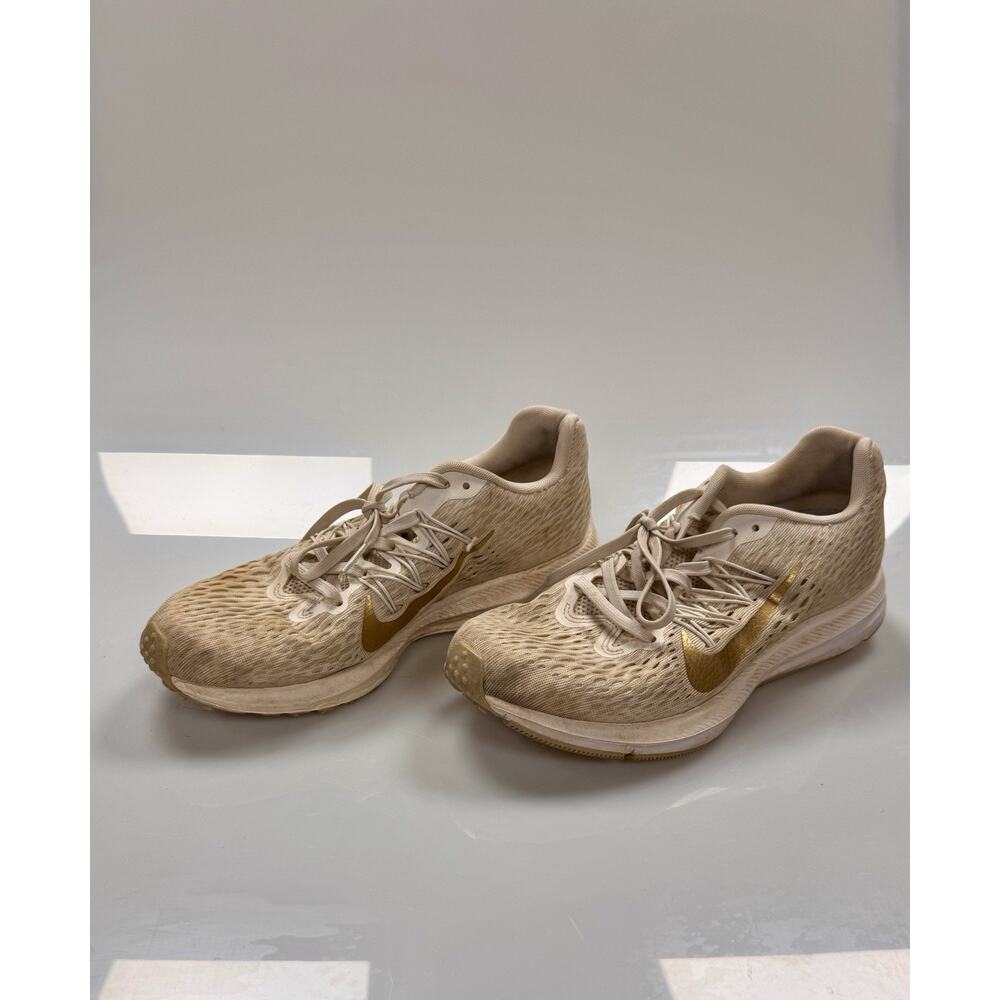 Nike Air Zoom Winflo 5 Phantom Gold Running Shoes Women's Size 8 AA7414-008